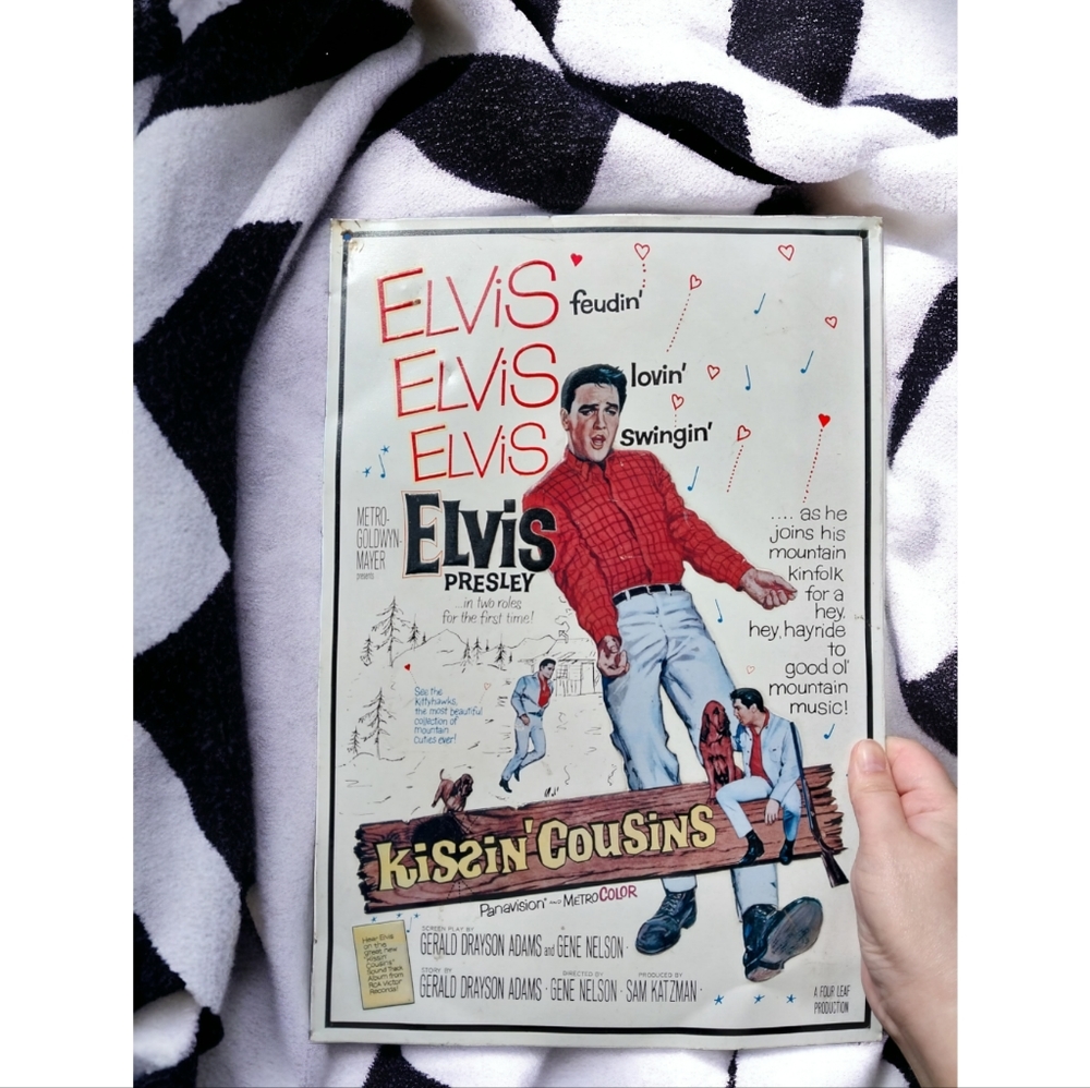 Vintage Elvis Kissin Cousins Tin Sign